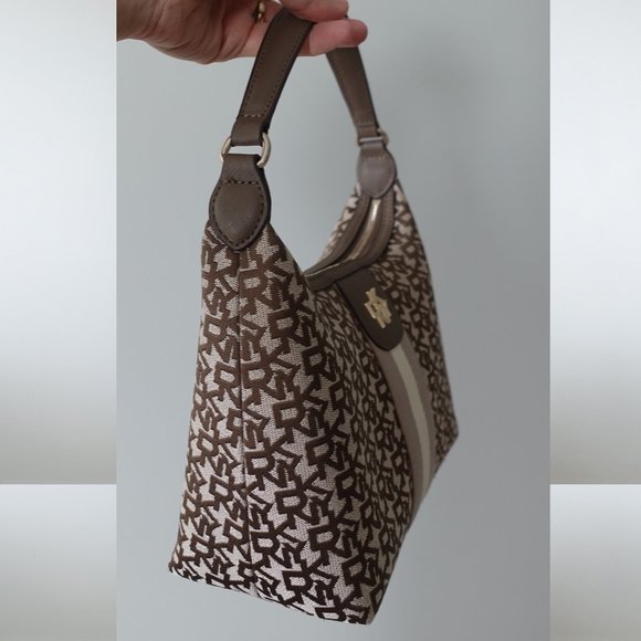 DKNY All Over Monogram Print Shoulder Bag - Picture 14 of 14